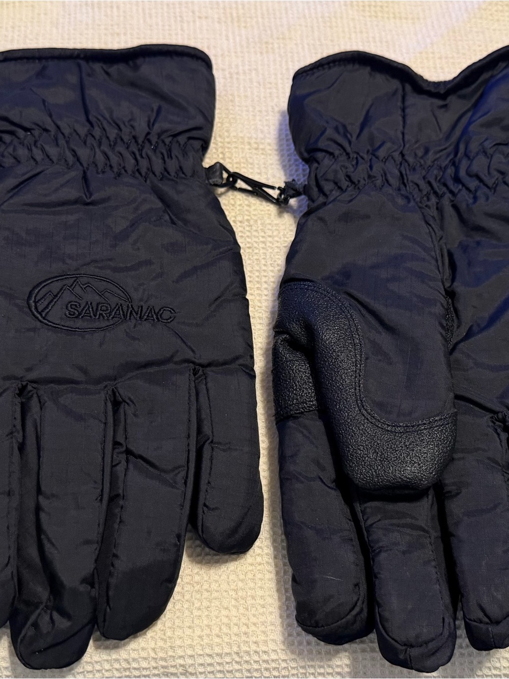 Saranac Gloves Mens Large Black Ski Winter Insulated Lined USA